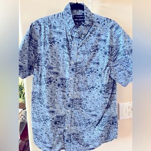 Men’s Short Sleeve Shirt Banana Republic Sz M Slim Fit Blue